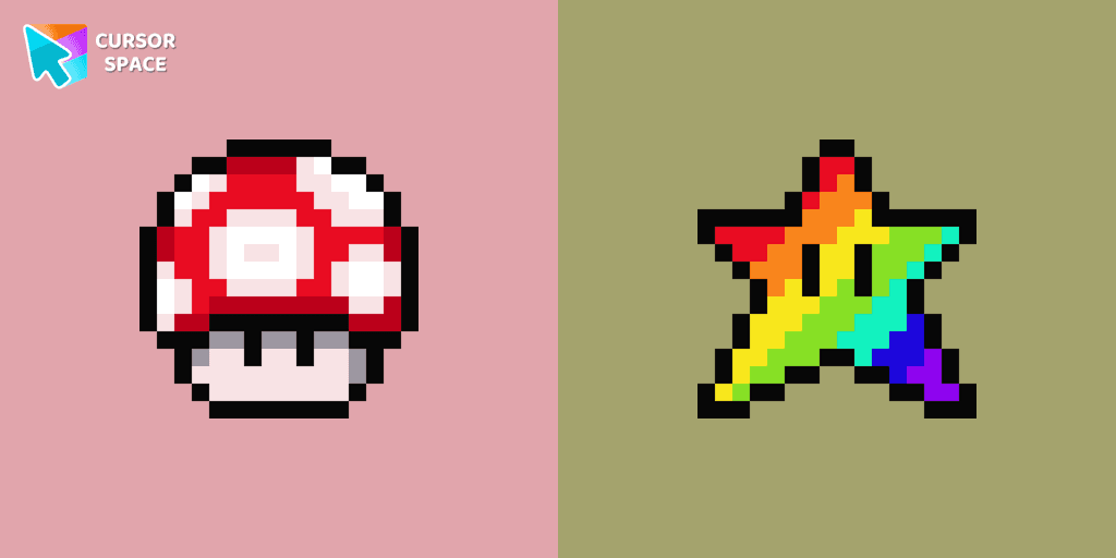 Super Mushroom Pixel cursor